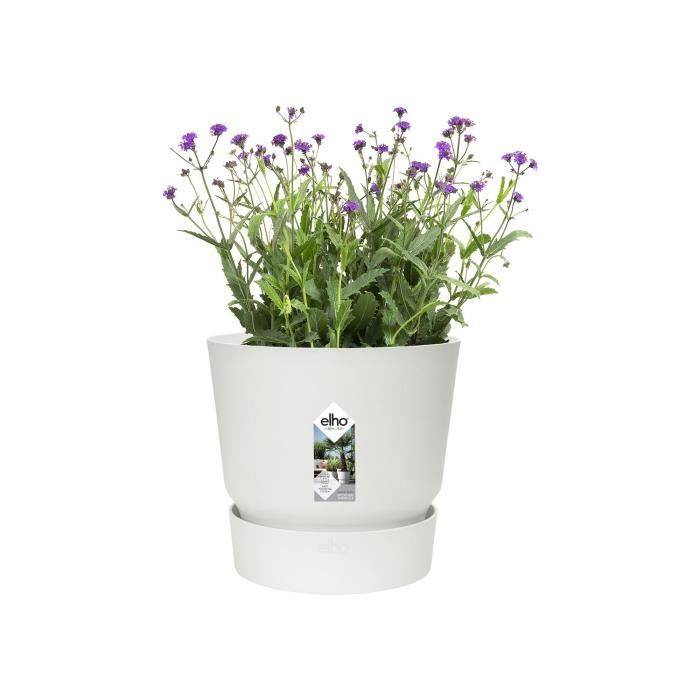 ELHO Greenville 47 runder Blumentopf - Außen - Ø 47 x H 44,1 cm - Weiß