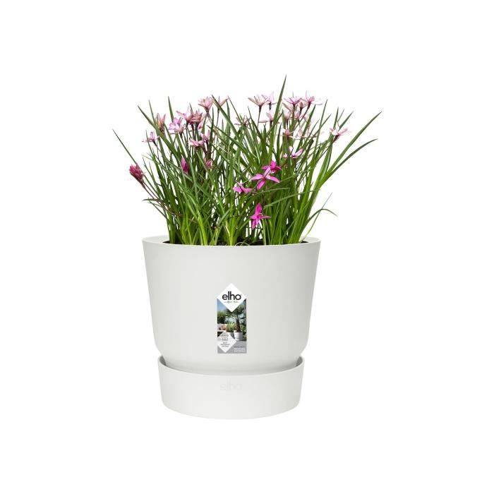 ELHO Greenville 47 runder Blumentopf - Außen - Ø 47 x H 44,1 cm - Weiß