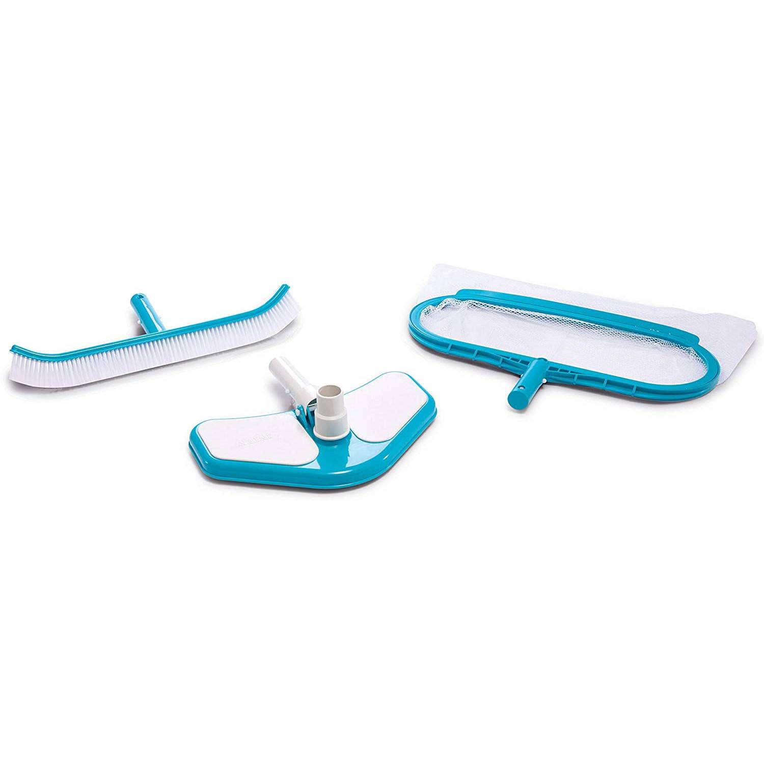 INTEX 29057 - Pool Reinigungs-Set - Deluxe (3-teilig) Fangnetz Poolbürste Sauger