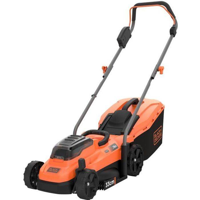 BLACK & DECKER 18V LITHIUM Akku-Rasenmäher 33 cm - 2,5 Ah - 2 Batterien - 1 Ladegerät - BCMW3318L2-QW