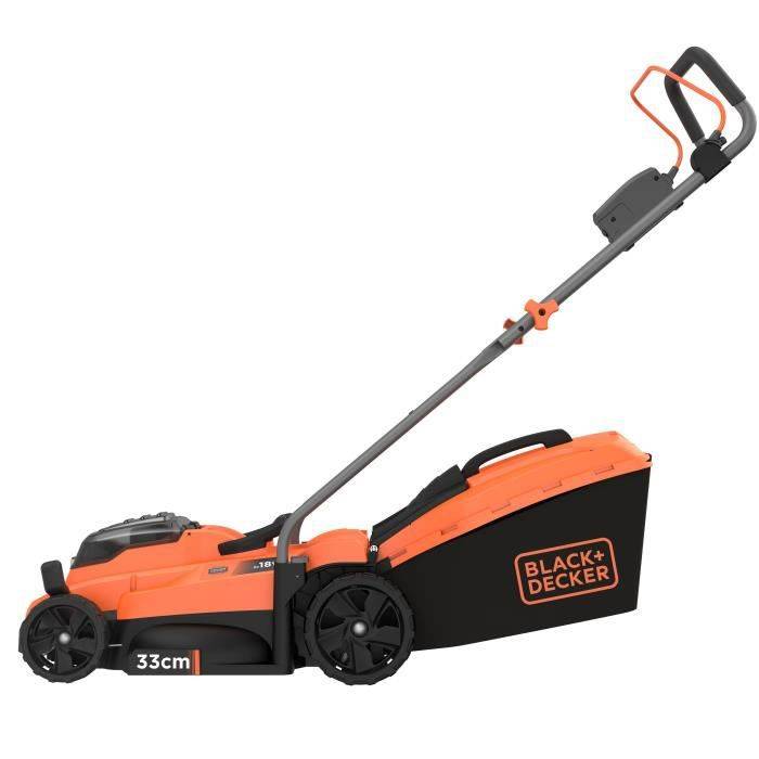 BLACK & DECKER 18V LITHIUM Akku-Rasenmäher 33 cm - 2,5 Ah - 2 Batterien - 1 Ladegerät - BCMW3318L2-QW