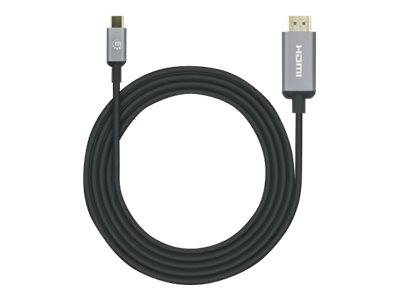 Manhattan USB-C to HDMI Cable, 4K@30Hz, 2m, Black, Male to Male, Three Year Warranty, Polybag - Adapterkabel - 24 pin US