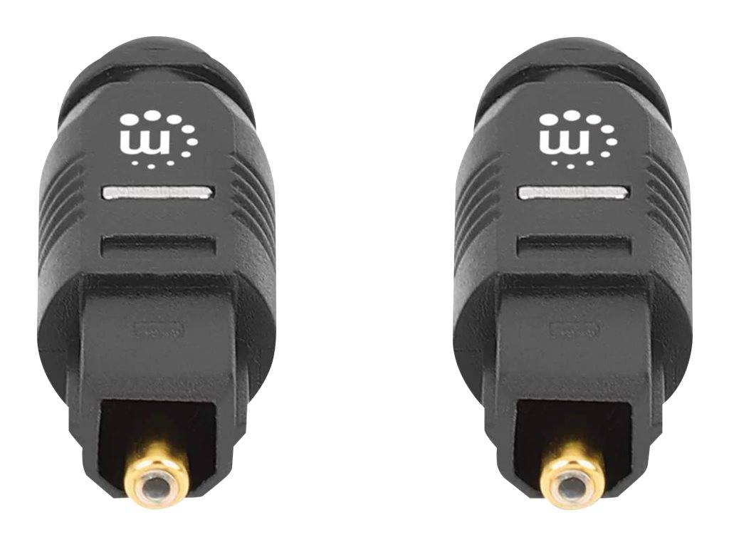 Manhattan Toslink Digital Optical AudioCable, 1m, Male/Male, Toslink S/PDIF, Gold plated contacts, Lifetime Warranty, Po