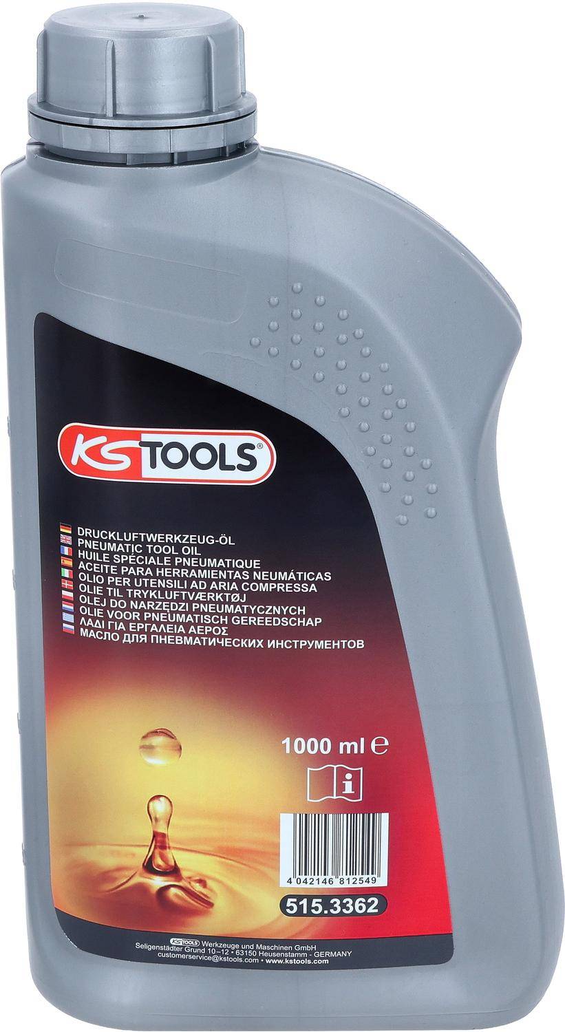 KS Tools Druckluft-Werkzeugöl-Flasche, 1000 ml, mit mehrsprachiger Beschriftung