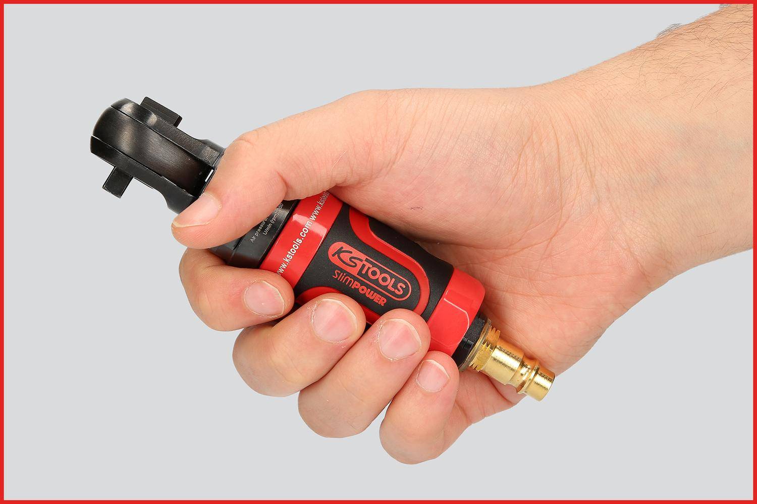 KS TOOLS 1/4" SlimPOWER Mini-Druckluft-Umschaltratsche 30Nm