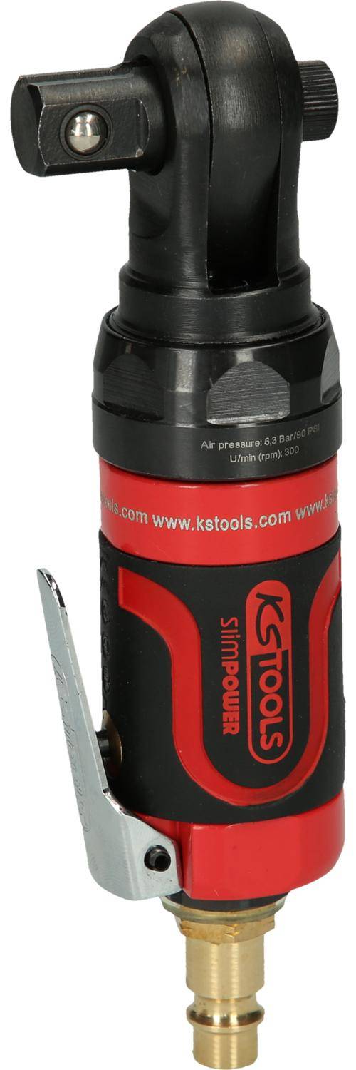 KS TOOLS 1/2" SlimPOWER Mini-Druckluft-Umschaltratsche 30Nm