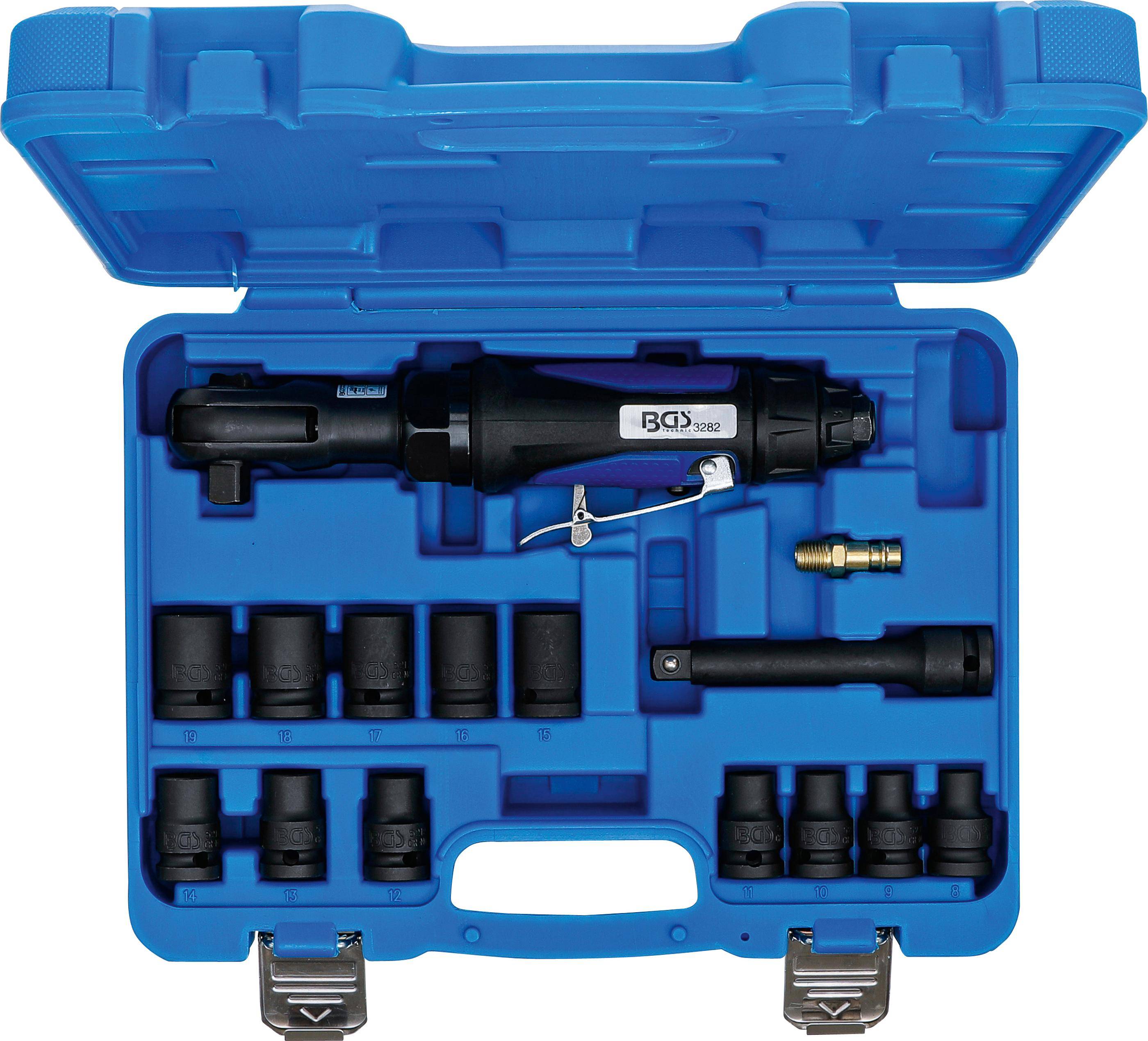 BGS technic Druckluft-Ratschenschrauber-Satz | 12,5 mm (1/2") | 102