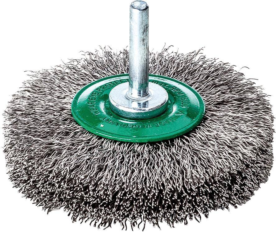 Schaft-Rundbürste Edelstahl gew. 70x0,2mm Lessmann
