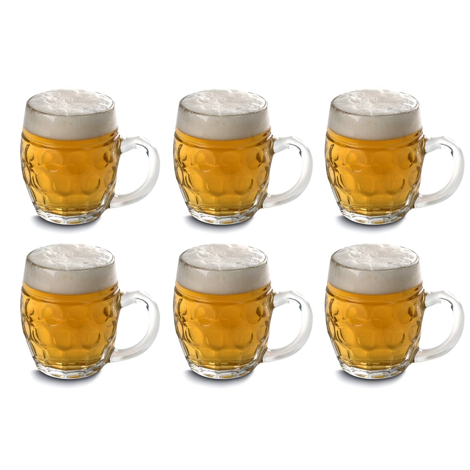 Mäser 140523 Kugele Bierkrug, 500ml, klar (6er Pack)