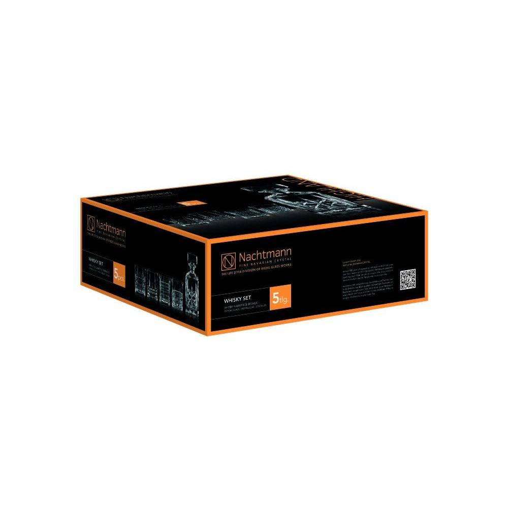 Nachtmann 0098196-0 Whisky-Set "Highland", Karaffe mit 4 Gläsern, Kristallglas, klar, 5-teilig (1 Set)