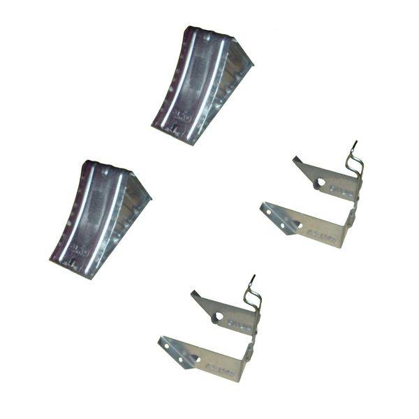 2 Stück - ALKO Unterlegkeil Metall UK36 ST Hemmschuh + Halter