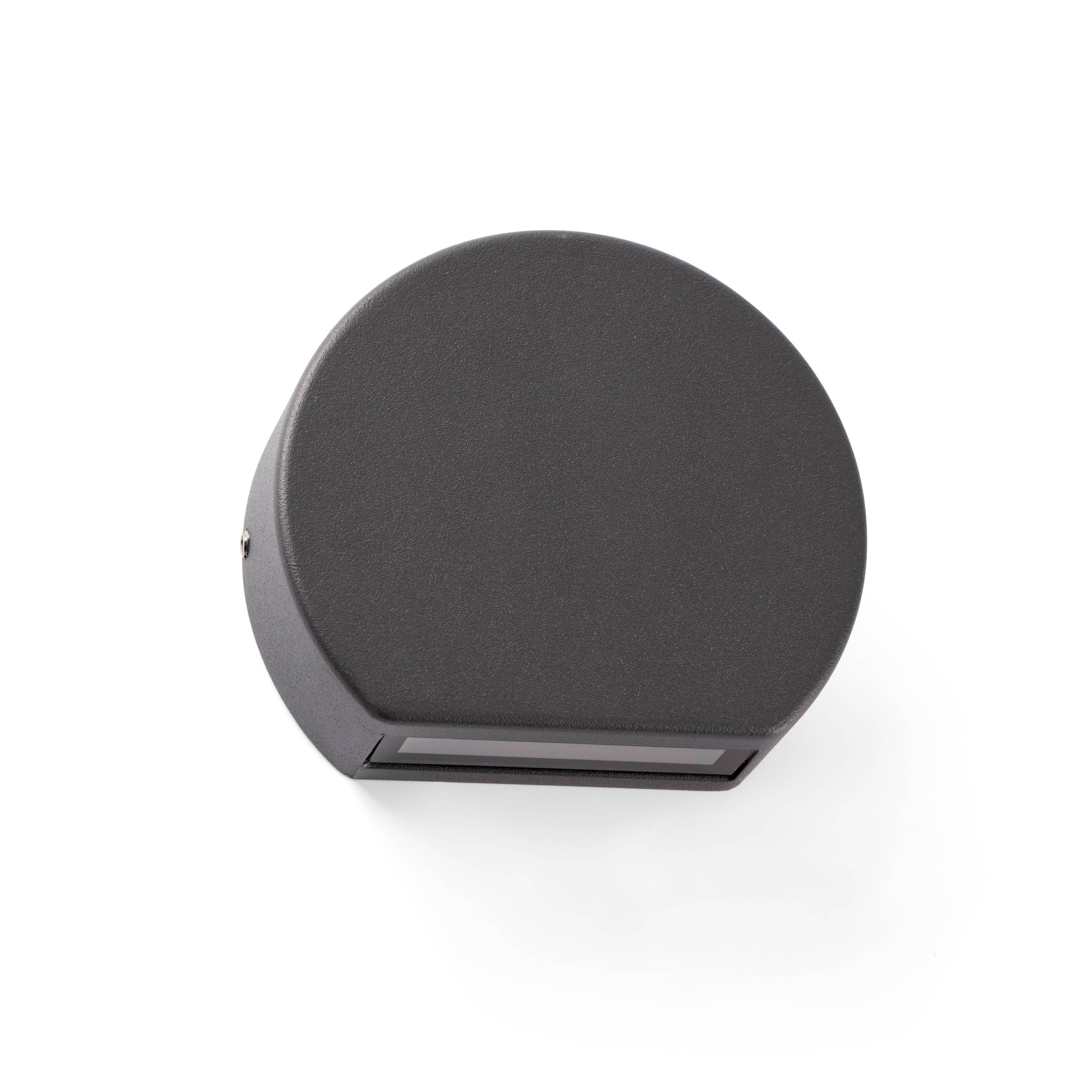 LED Außen Wandleuchte Pill Grau