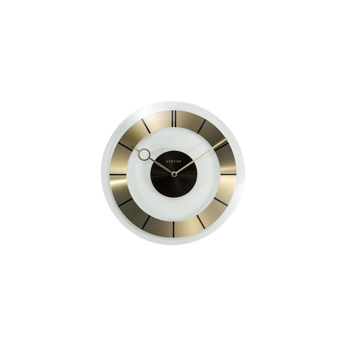 2790GO - Wanduhr "Retro", Glas, Gold, 31 cm