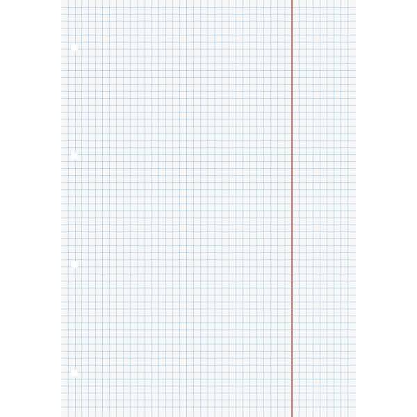 Ringbucheinlage A4 70 g/qm 4-fach gelocht 100 Blatt kariert weiß