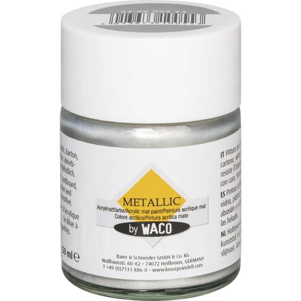 Acrylmalfarbe metallic 50 ml silber