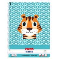 Herlitz Spiralblock A4 80 Blatt Lineatur 27 Motiv Tiger - A4 - 80 Blatt - 70 g/m