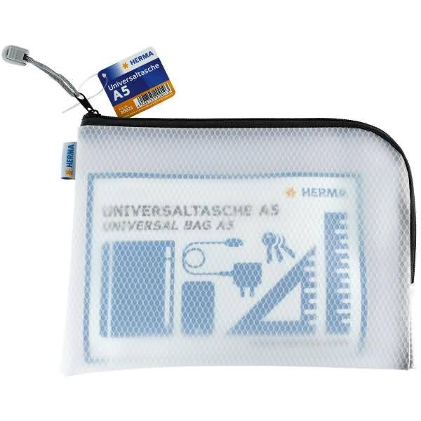Universaltasche A5 26x20cm transparent/schwarz
