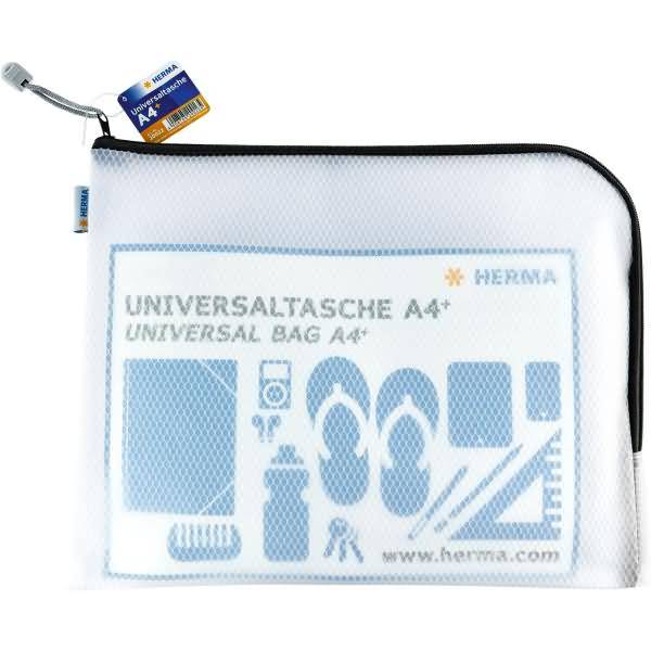Universaltasche A4+ 36x28cm transparent/schwarz