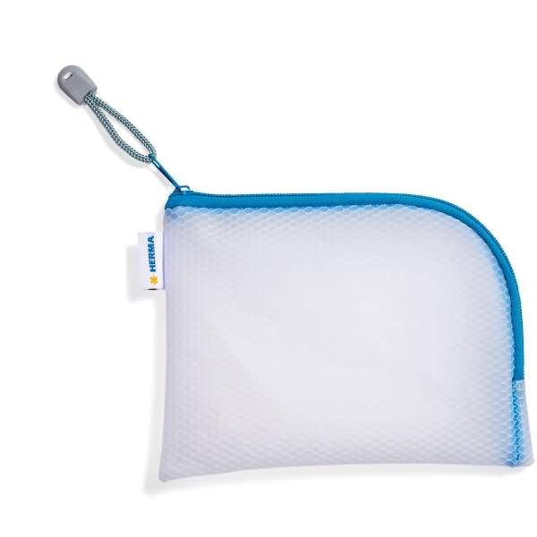 Universaltasche A6 19x14cm transparent/blau