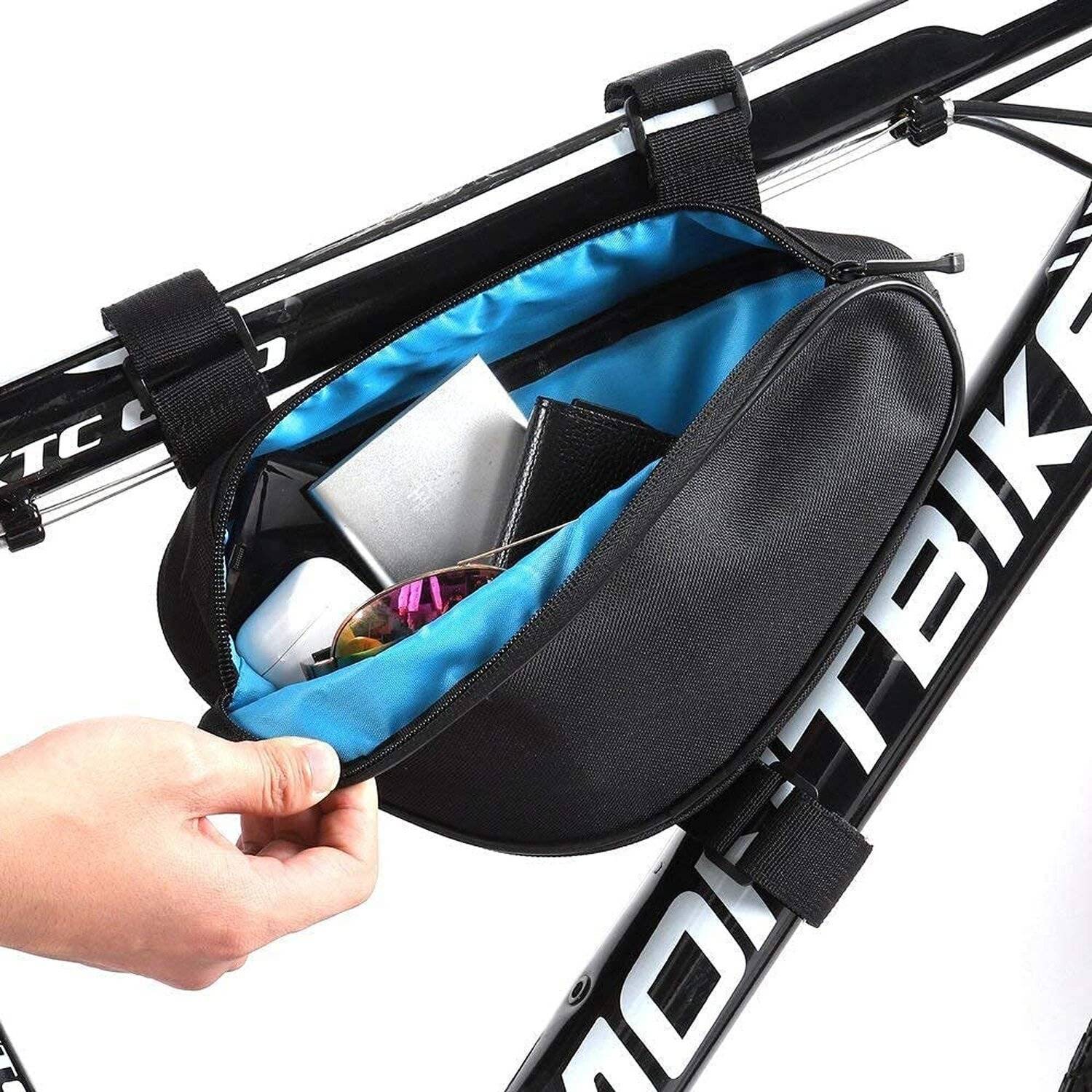 WOZINSKY Fahrradtasche Rahmentasche Wasserdichte Tasche Fahrrad, Mountainbike, Ebike, MTB, Rennradtasche, Rahmen 1,5 L