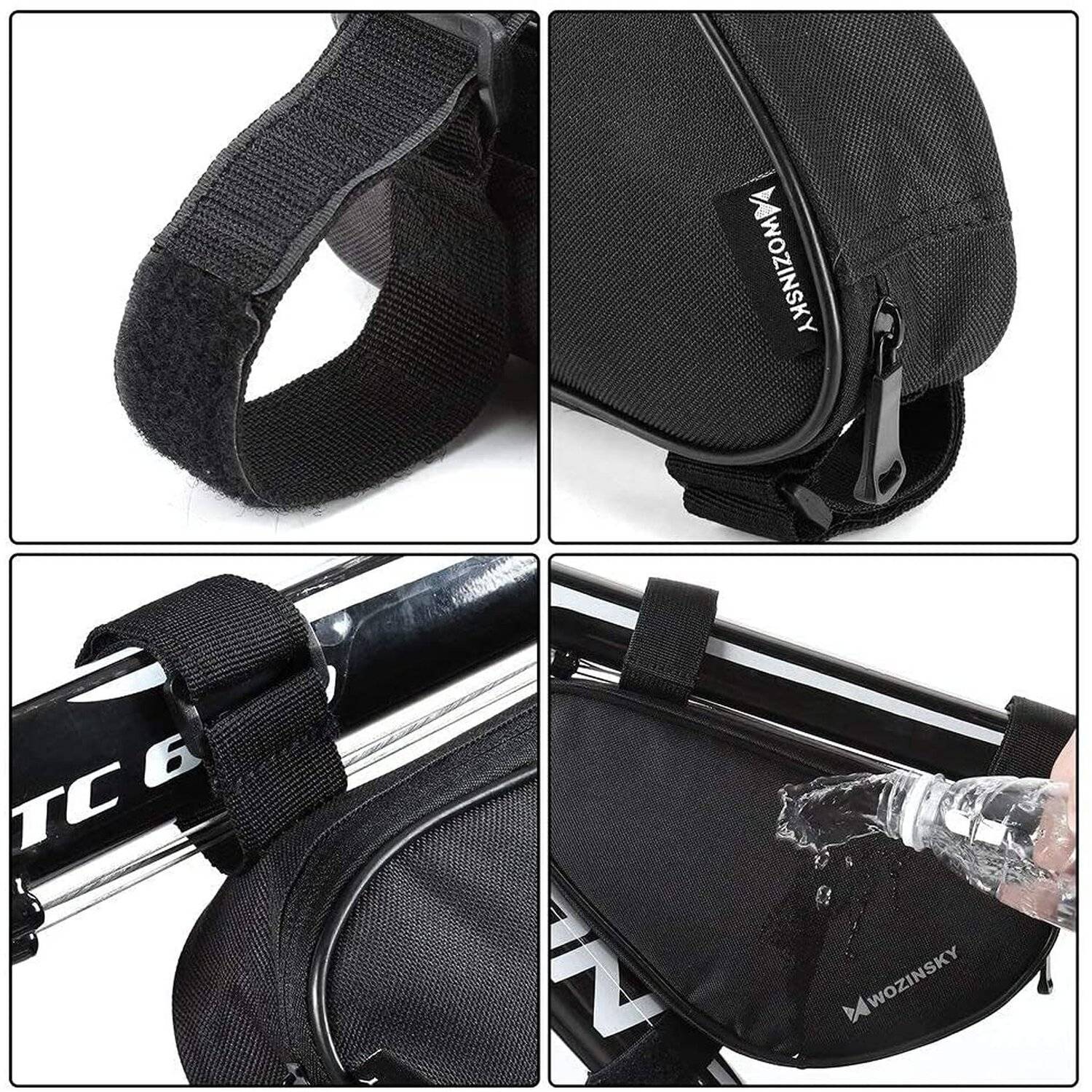 WOZINSKY Fahrradtasche Rahmentasche Wasserdichte Tasche Fahrrad, Mountainbike, Ebike, MTB, Rennradtasche, Rahmen 1,5 L