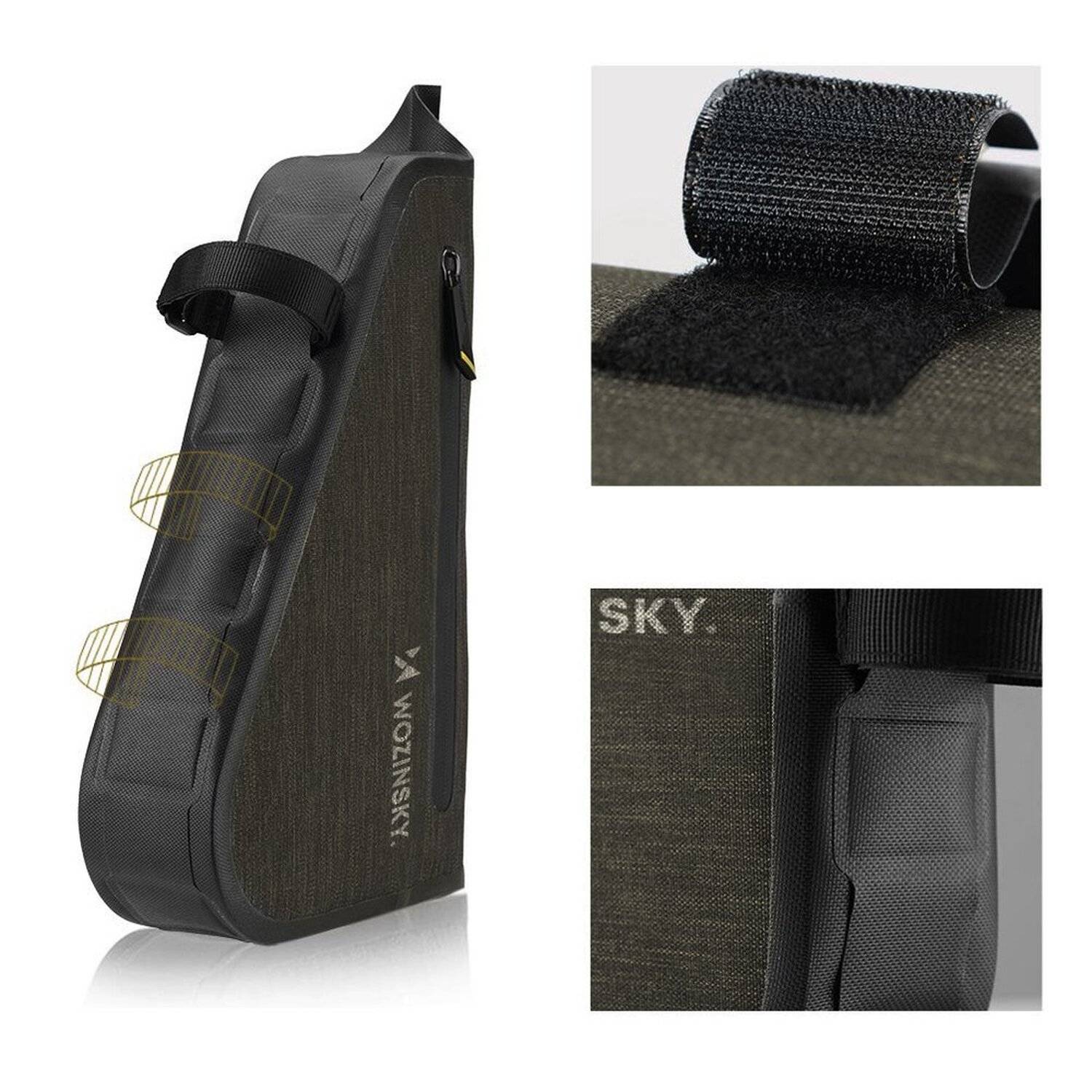 WOZINSKY Fahrradtasche Rahmentasche Wasserdichte Tasche für Fahrrad, Mountainbike, Ebike, MTB, Rennradtasche, Rahmen 8 L