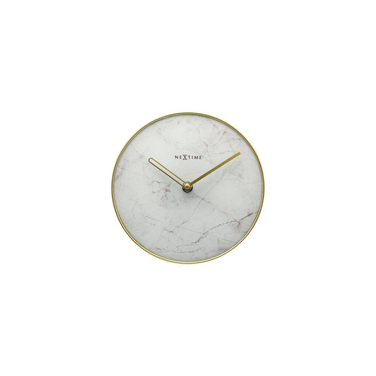 5222WI - Tisch/Wanduhr "Marble", Glas/Metall, 20 cm '