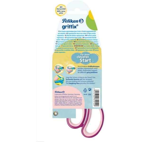 Schulschere griffix spitz Rechtshänder SweetBerry