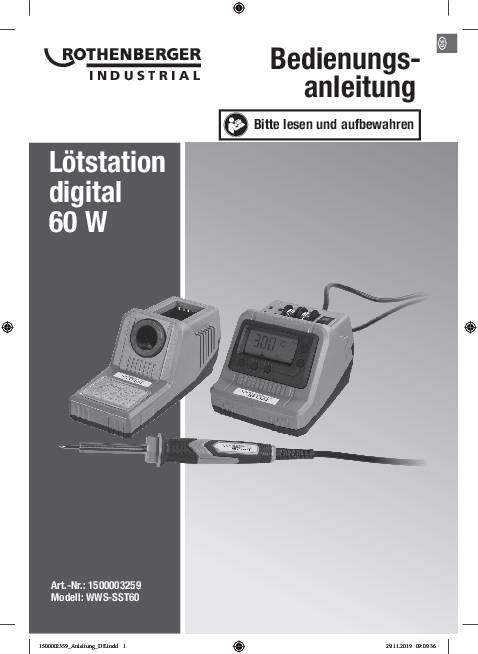 Lötstation dig.200-450GradC 60 W ROTHENBERGER INDUSTRIAL