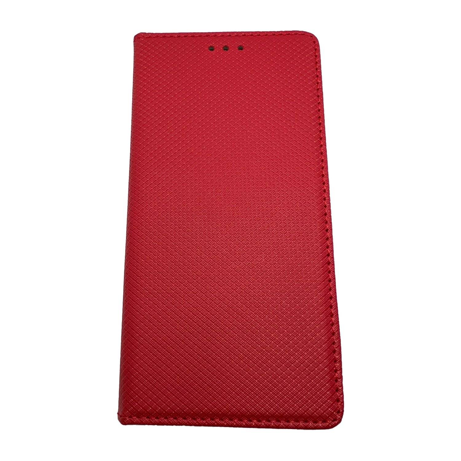 Buch Tasche "Smart" für SAMSUNG GALAXY S22 (SM-S901B) Handy Hülle Etui Schutzhülle mit Standfunktion, Kartenfach Rot