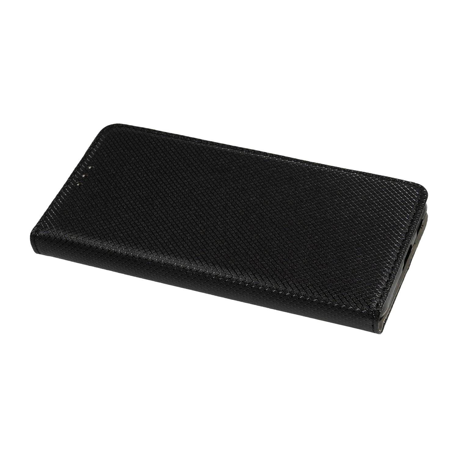 Buch Tasche "Smart" für SAMSUNG GALAXY S22 Plus (SM-906B) Handy Hülle Schutzhülle mit Standfunktion, Kartenfach Schwarz