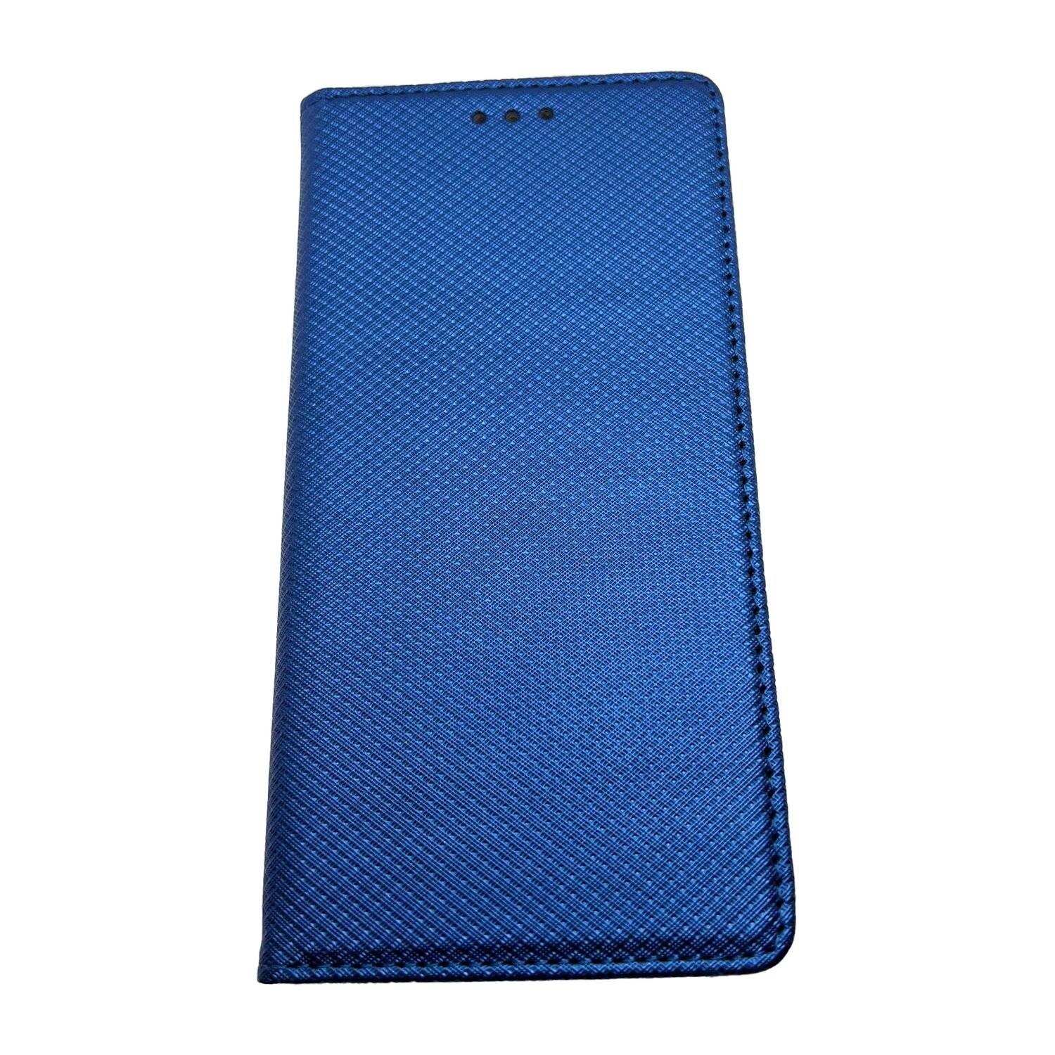 Buch Tasche "Smart" für SAMSUNG GALAXY S22 Plus (SM-906B) Handy Hülle Schutzhülle mit Standfunktion, Kartenfach Blau