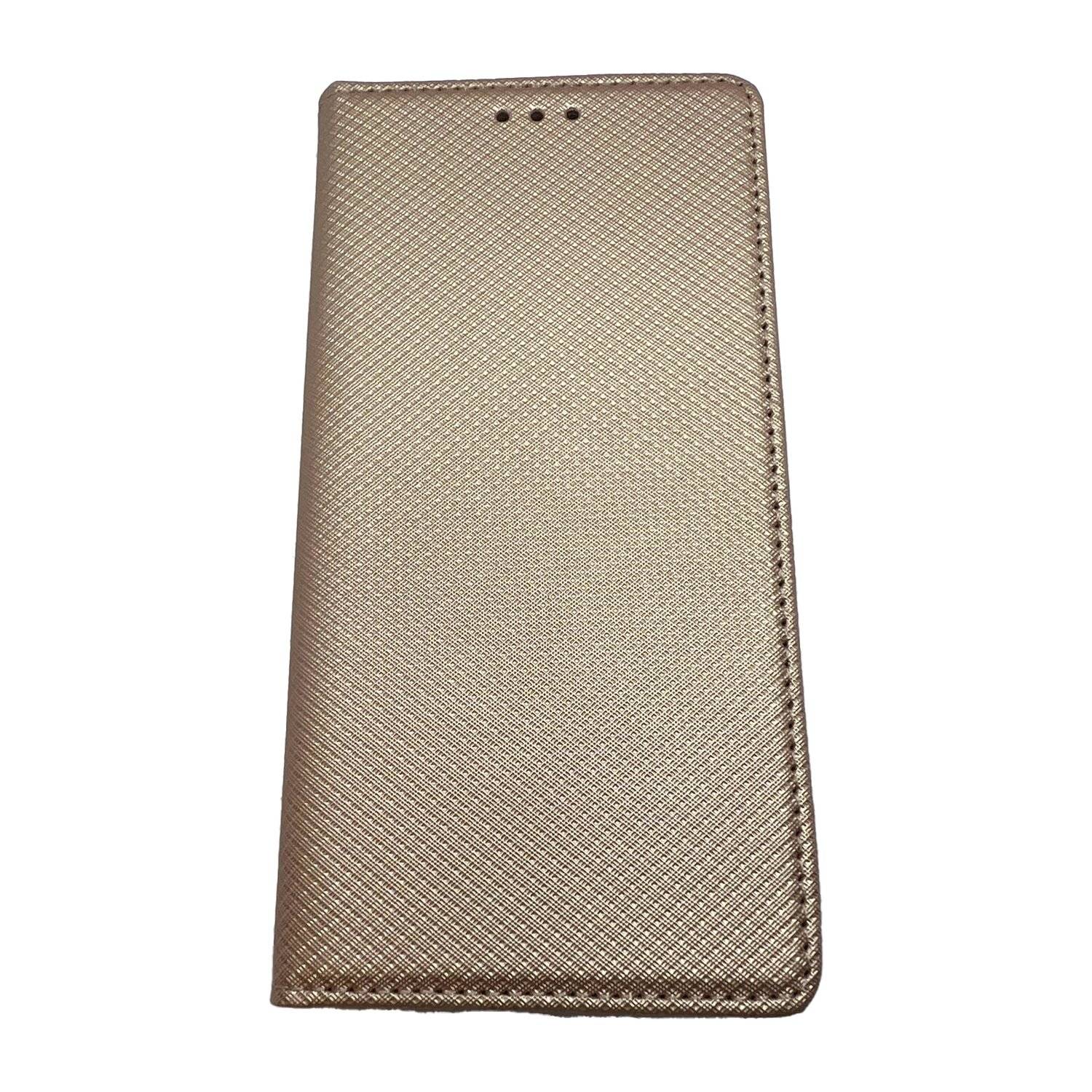 Buch Tasche "Smart" für SAMSUNG GALAXY S22 Plus (SM-906B) Handy Hülle Schutzhülle mit Standfunktion, Kartenfach Gold