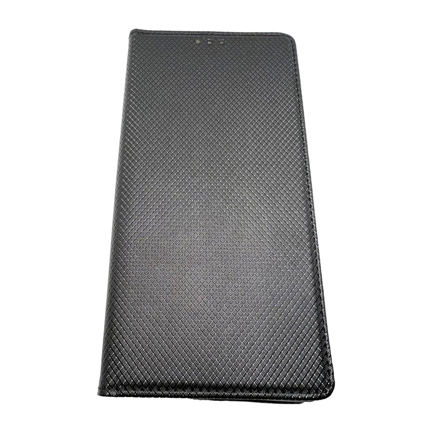 Buch Tasche "Smart" für SAMSUNG GALAXY S22 ULTRA (SM-908B) Handy Hülle Schutzhülle mit Standfunktion, Kartenfach Schwarz
