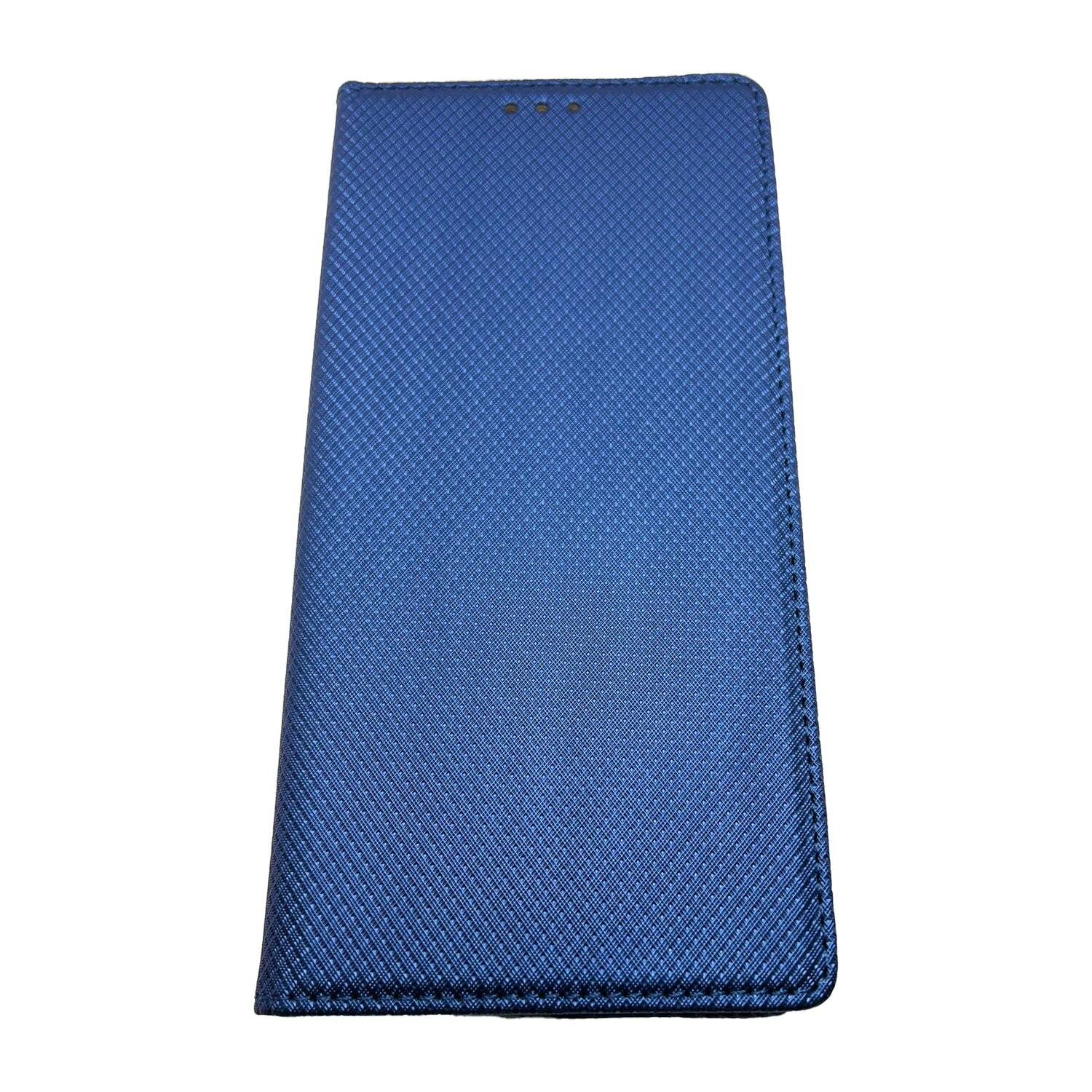 Buch Tasche "Smart" für SAMSUNG GALAXY S22 ULTRA (SM-908B) Handy Hülle Schutzhülle mit Standfunktion, Kartenfach Blau