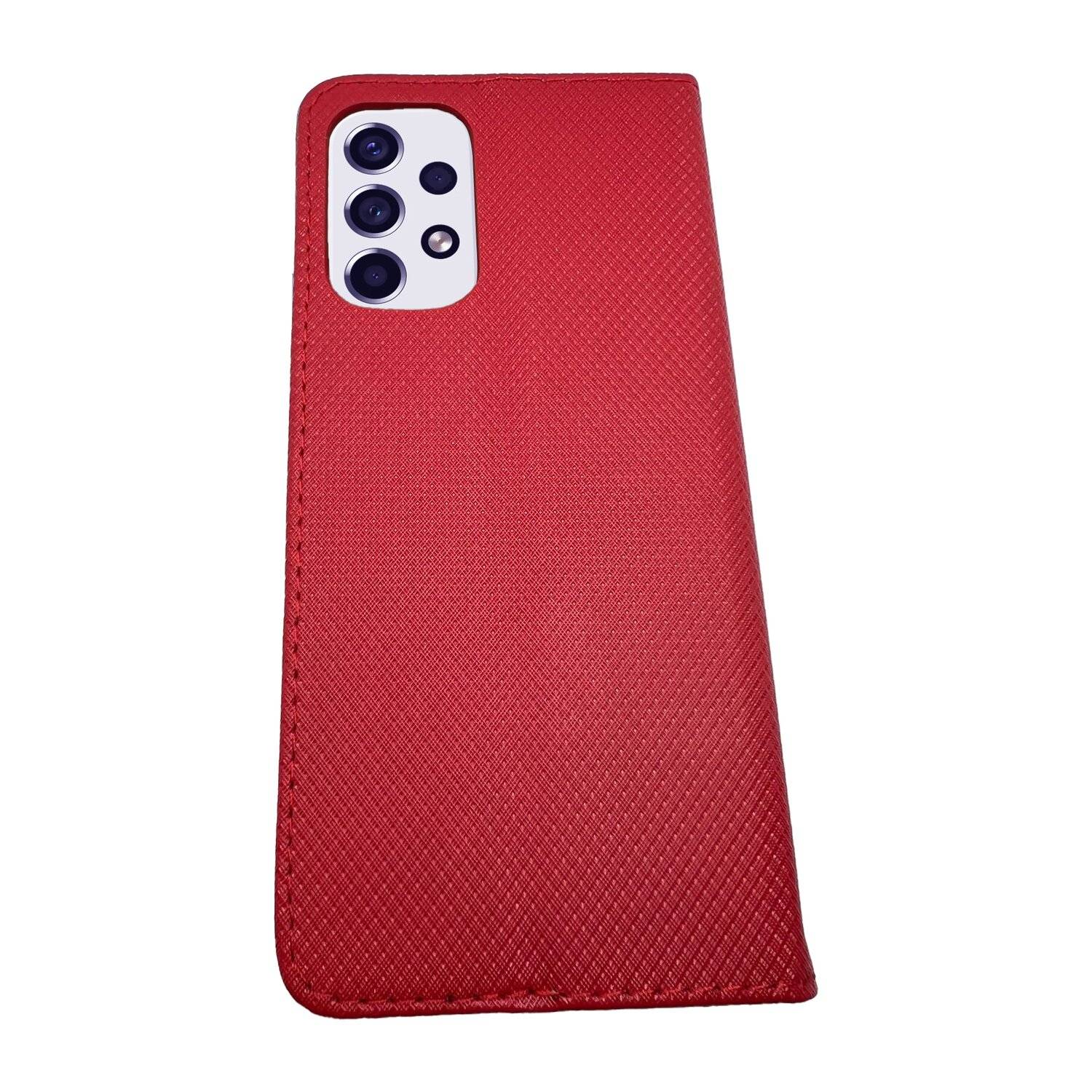 Buch Tasche "Smart" für SAMSUNG GALAXY A33 5G Handy Hülle Etui Schutzhülle mit Standfunktion, Kartenfach Rot
