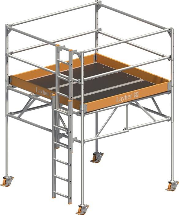 Fahrgerüst Staro kpl.Arbeits-B1950xL1950mm Alu.Gerüsthöhe 1890-2780mm