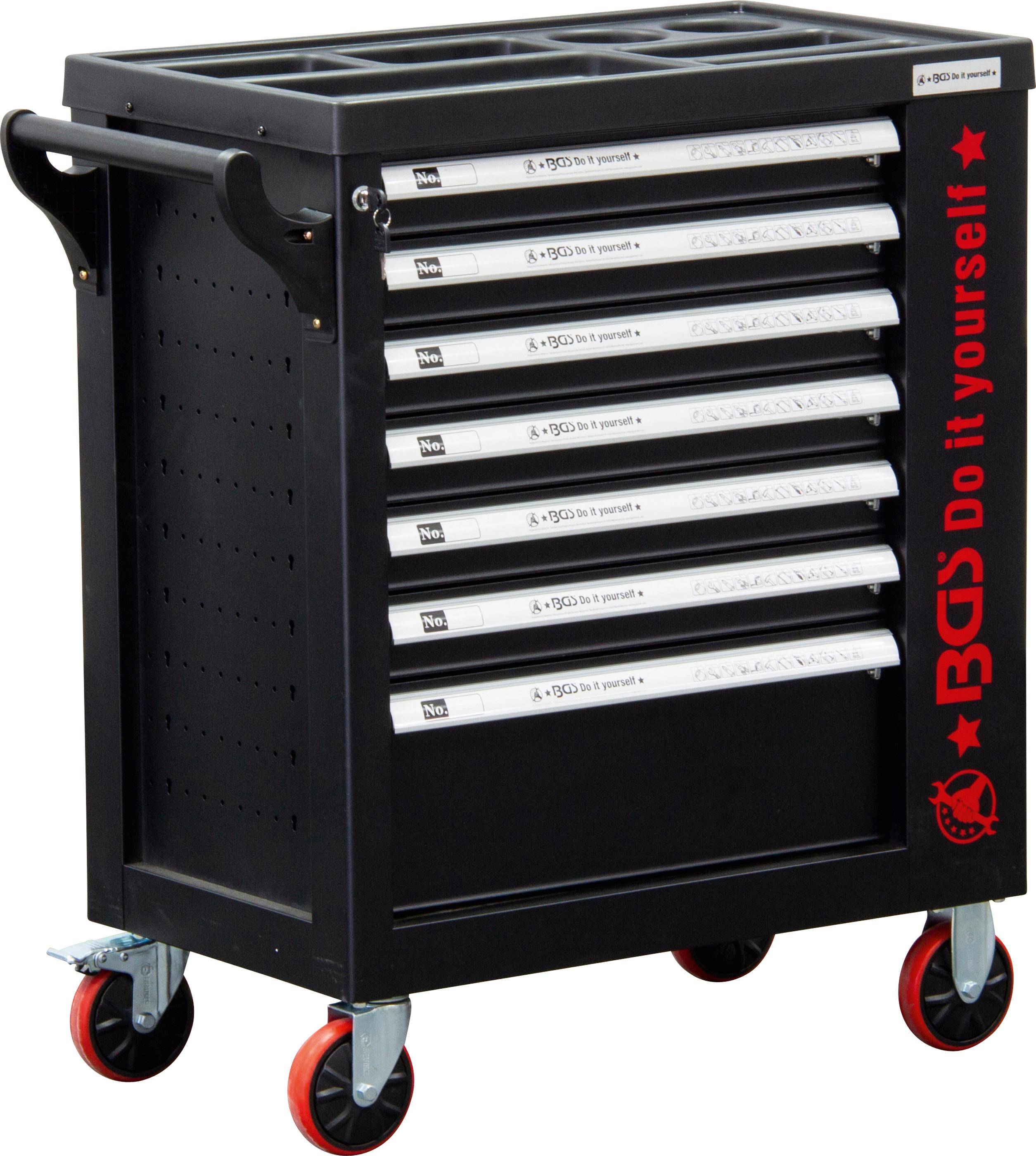 BGS Do It Yourself Werkstattwagen | 7 Schubladen | 1 Seitentür | leer