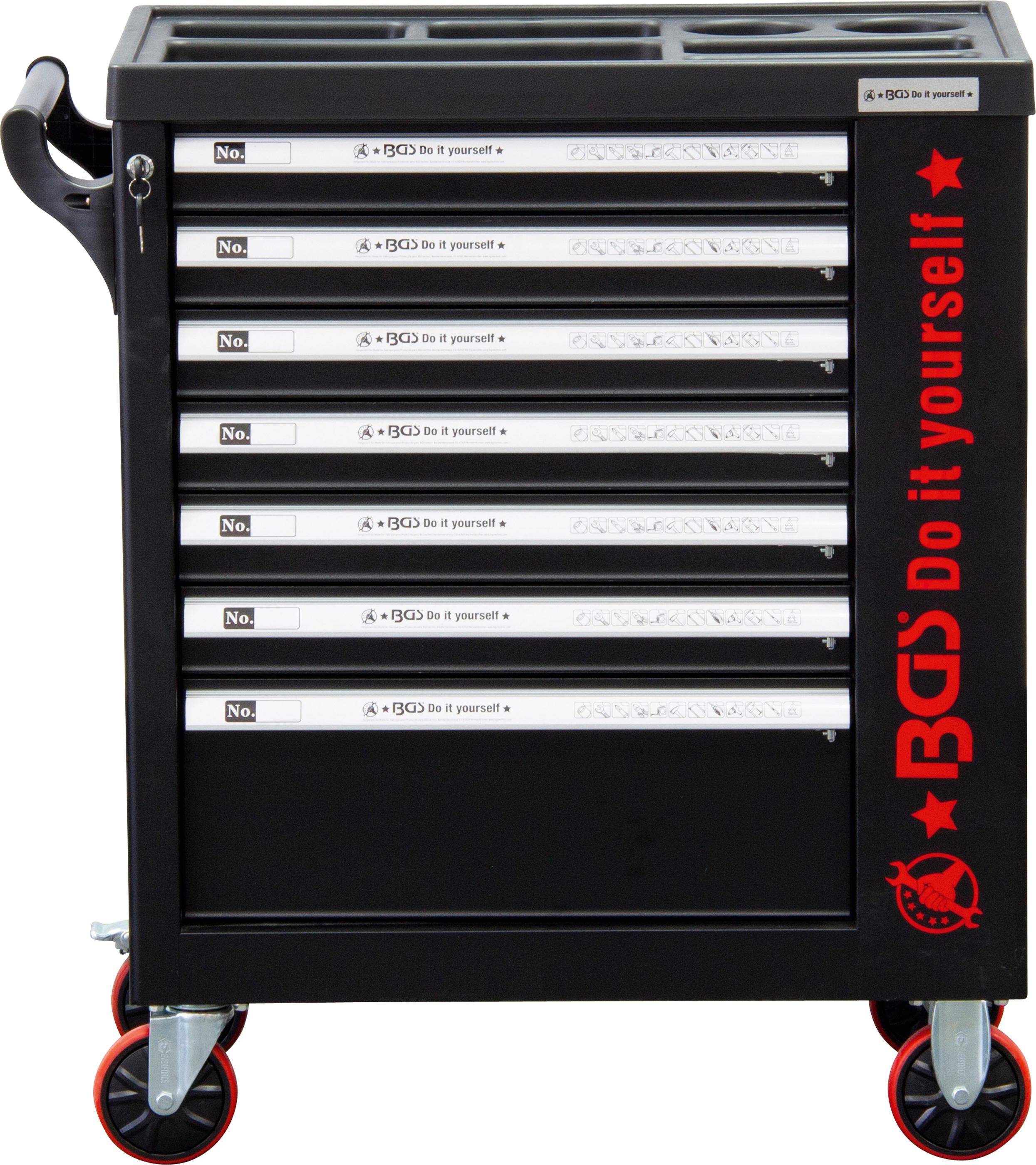 BGS Do It Yourself Werkstattwagen | 7 Schubladen | 1 Seitentür | leer
