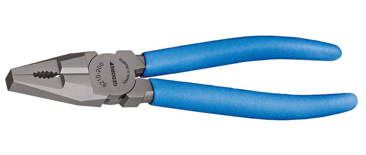 Schneidezangen mit blauem Griff, mit der Gravur „GEDORE Made in Austria