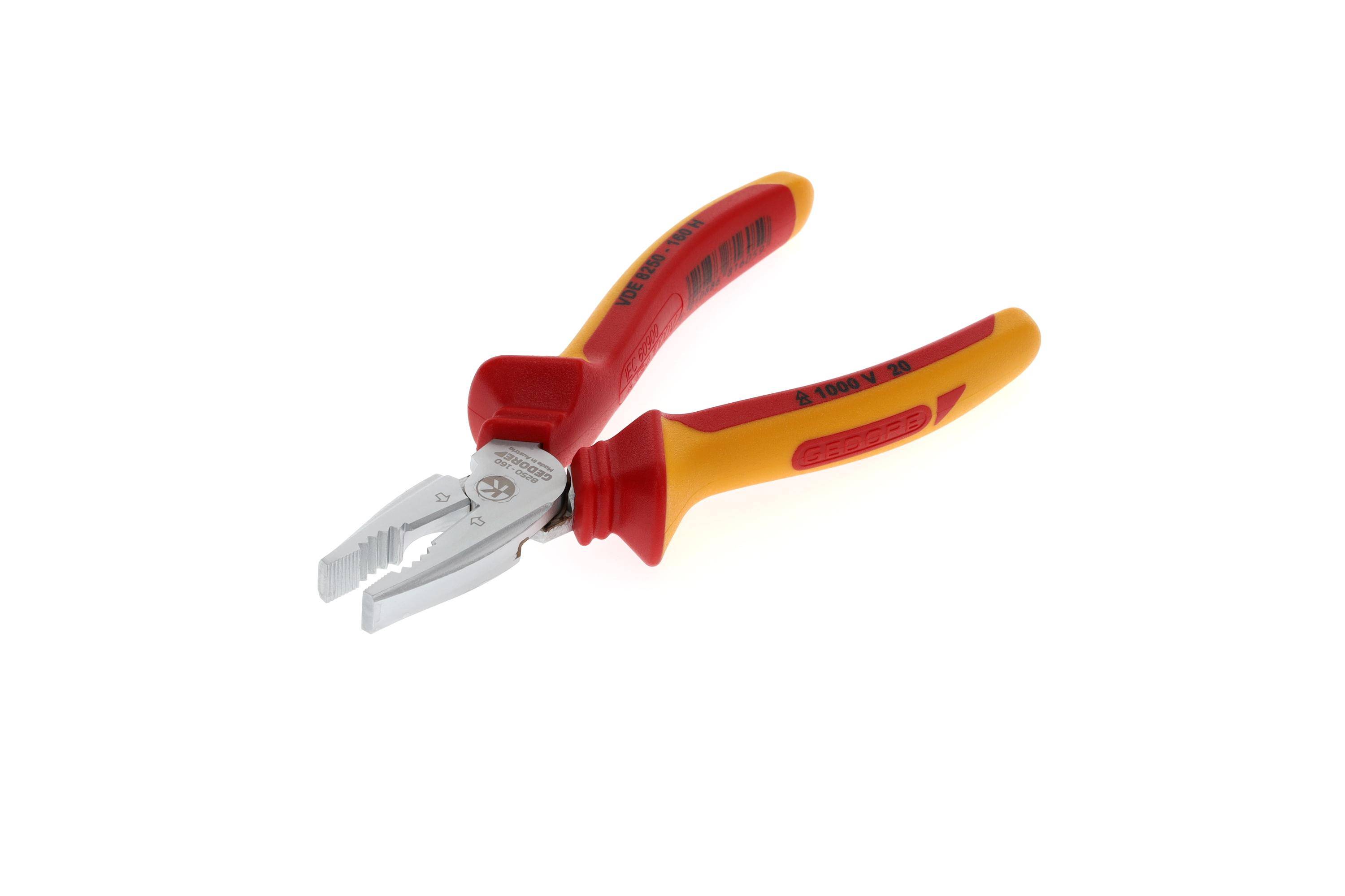 GEDORE VDE 8250-160 H VDE-Kraft-Kombinationszange mit Hllenisolierung