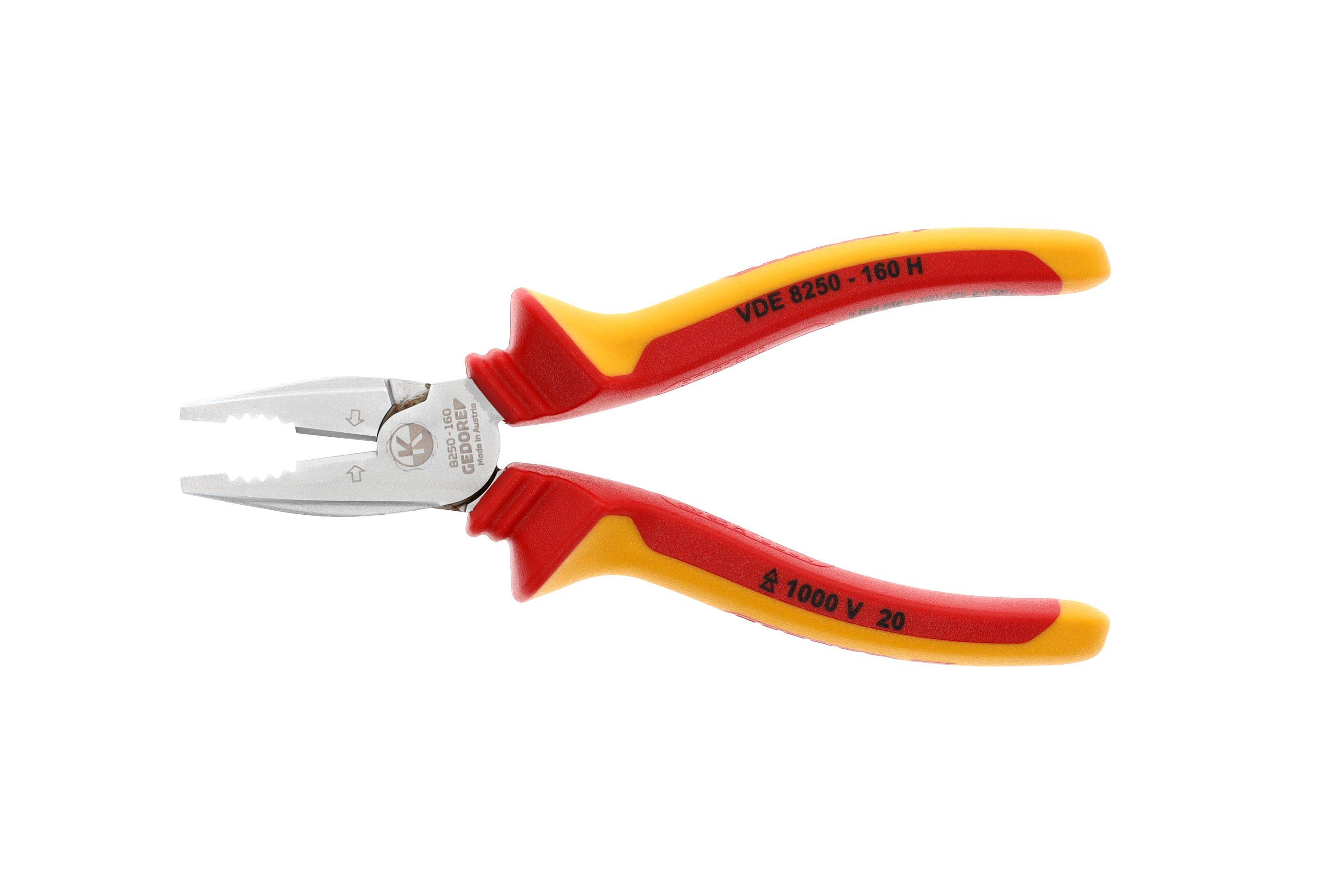 GEDORE VDE 8250-160 H VDE-Kraft-Kombinationszange mit Hllenisolierung