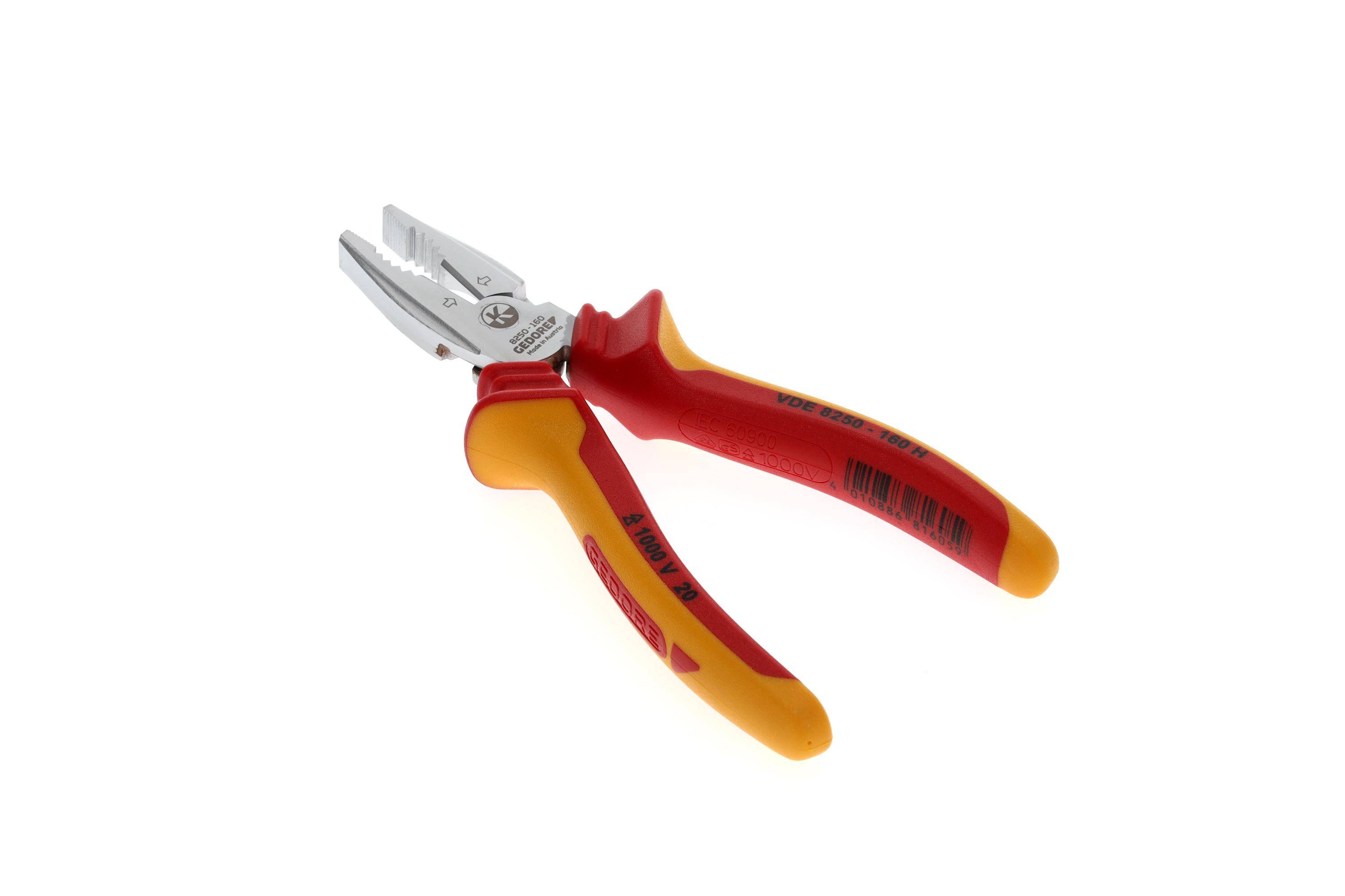 GEDORE VDE 8250-160 H VDE-Kraft-Kombinationszange mit Hllenisolierung