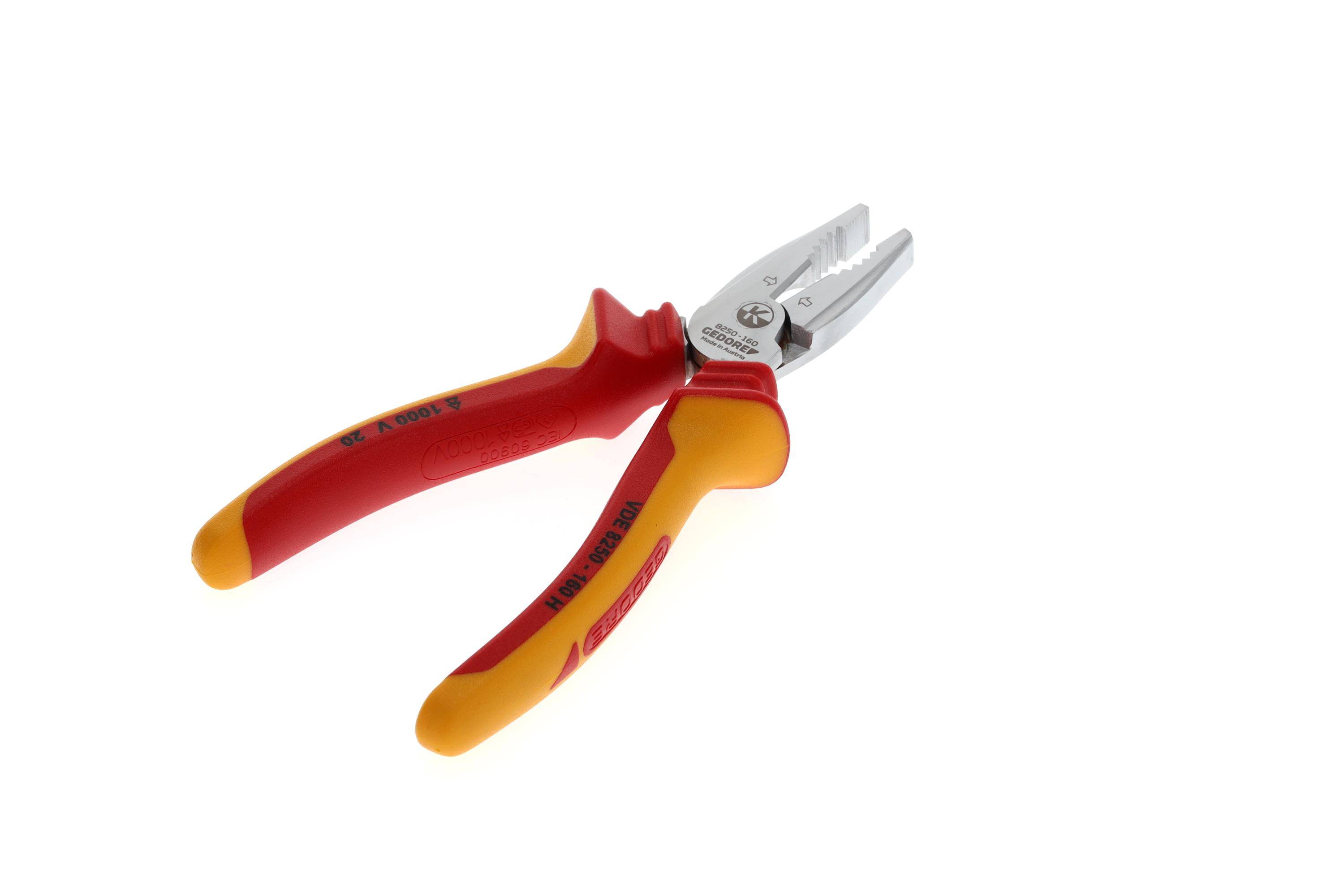 GEDORE VDE 8250-160 H VDE-Kraft-Kombinationszange mit Hllenisolierung