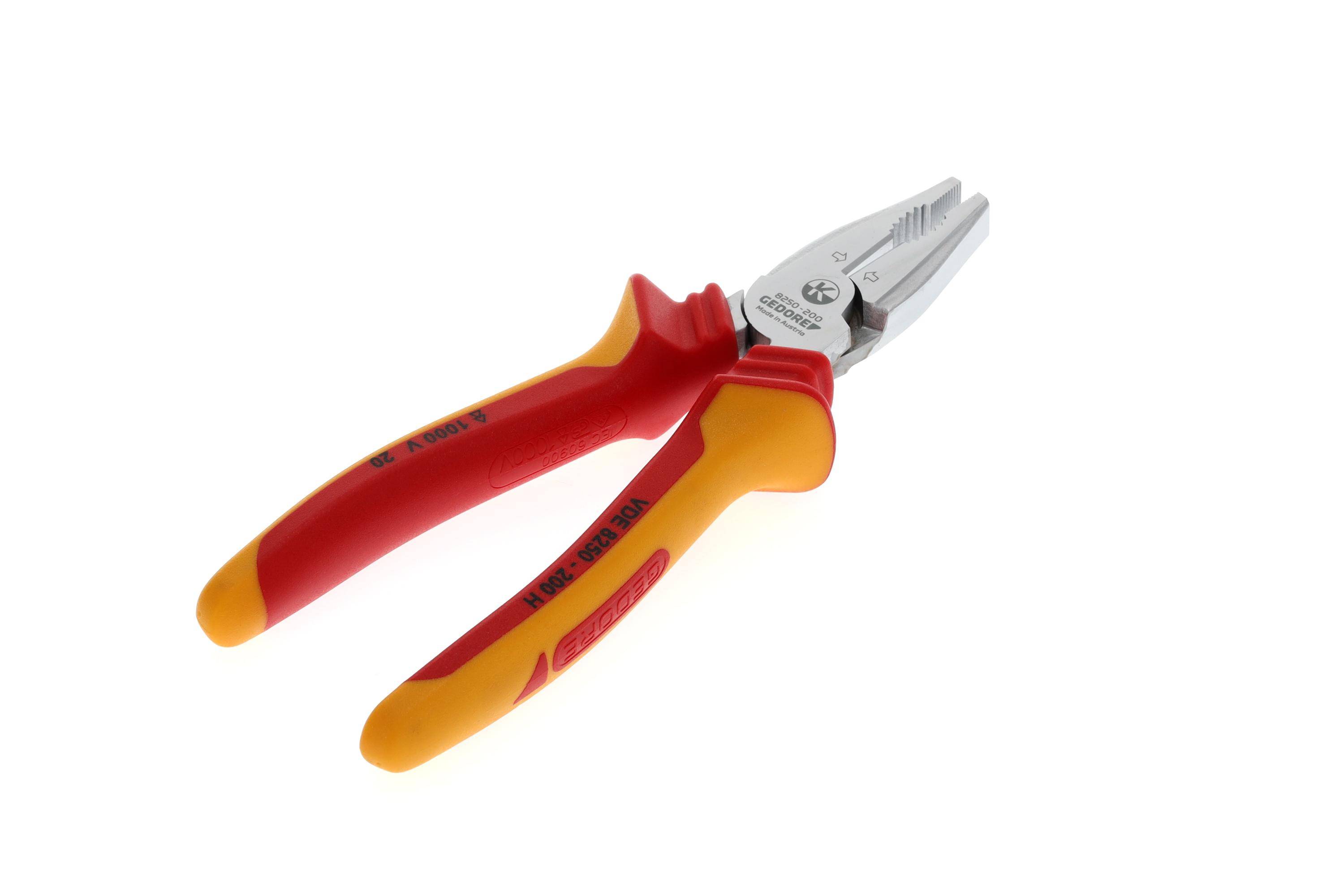 GEDORE VDE 8250-200 H VDE-Kraft-Kombinationszange mit Hllenisolierung