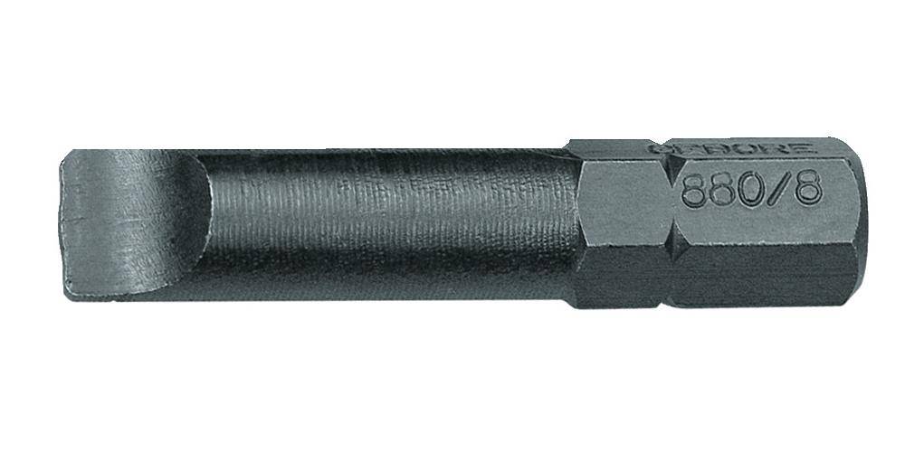 „Schwarzer metallischer Zylinderstab mit sechskantiger Endung, strukturierte Oberfläche, auf einem einfachen weißen Hintergrund.