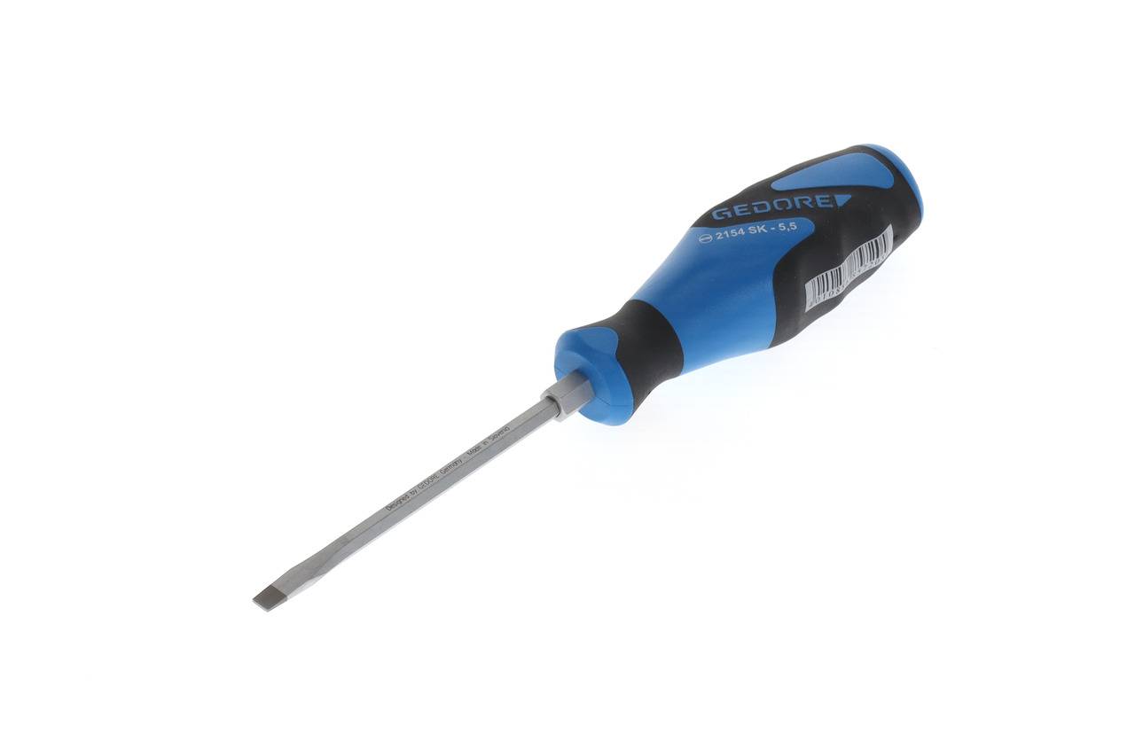 Gedore 2154SK 5,5 3K-Schraubendreher mit Schlagkappe Schlitz 5,5 mm