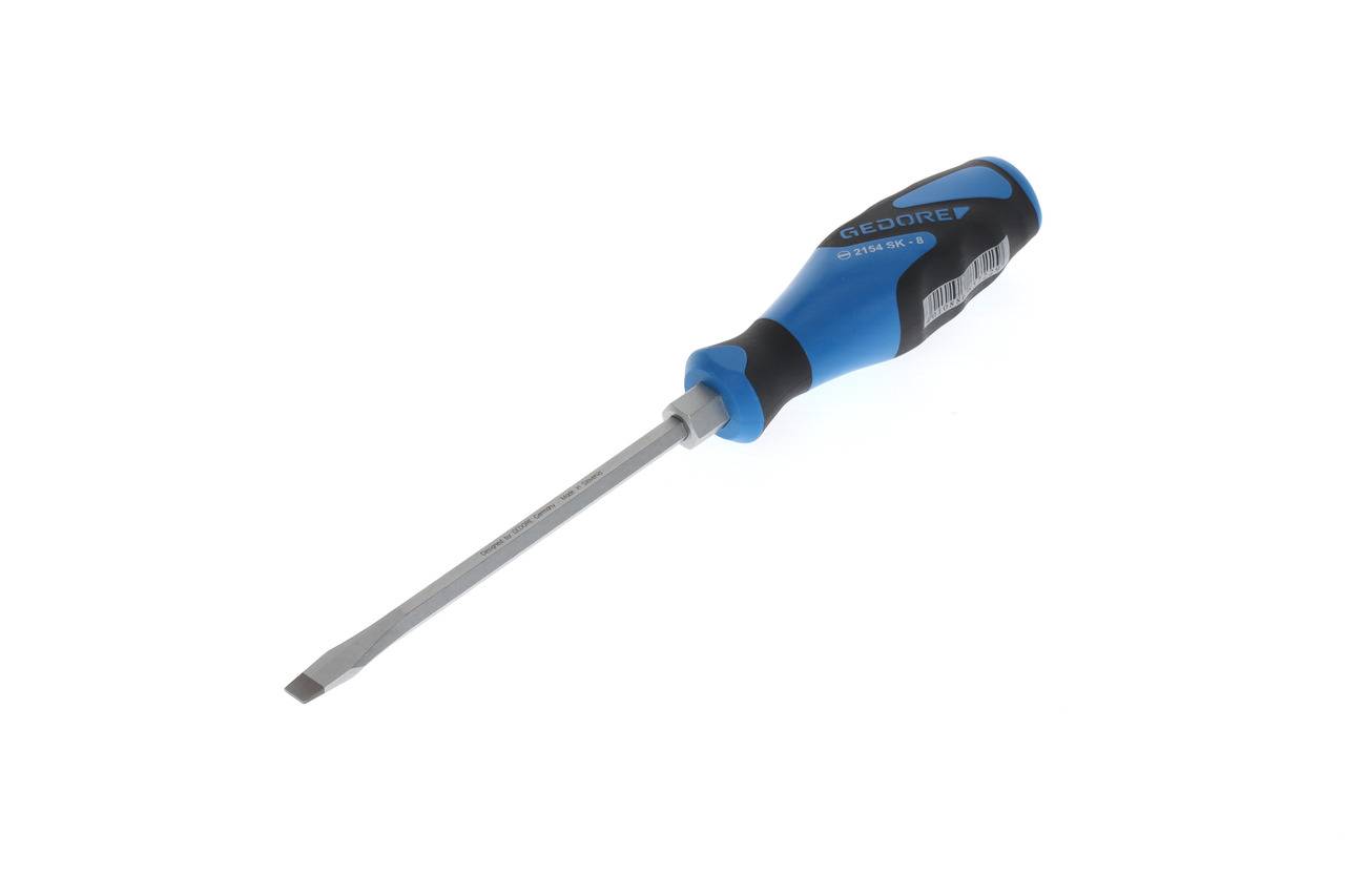 Gedore 2154SK 8 3K-Schraubendreher mit Schlagkappe Schlitz 8 mm