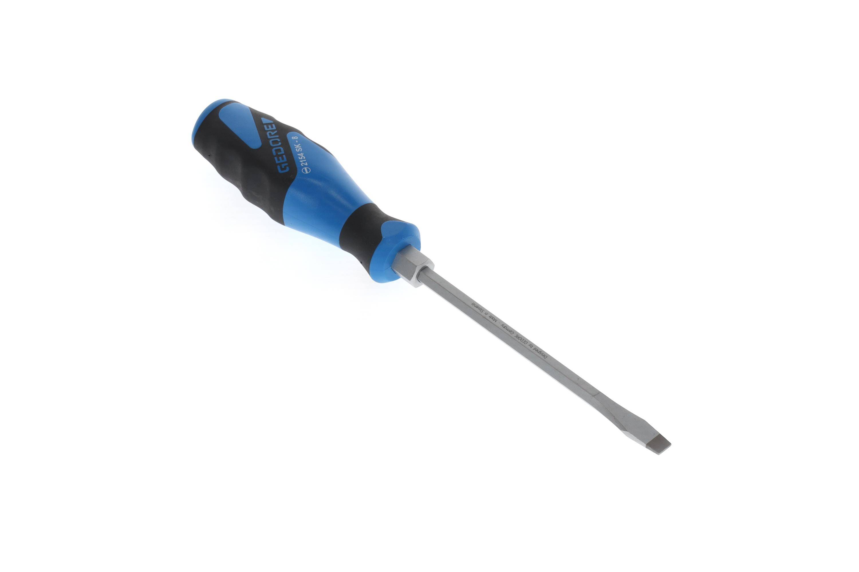 GEDORE 2154SK 8 3K-Schraubendreher mit Schlagkappe Schlitz 8 mm