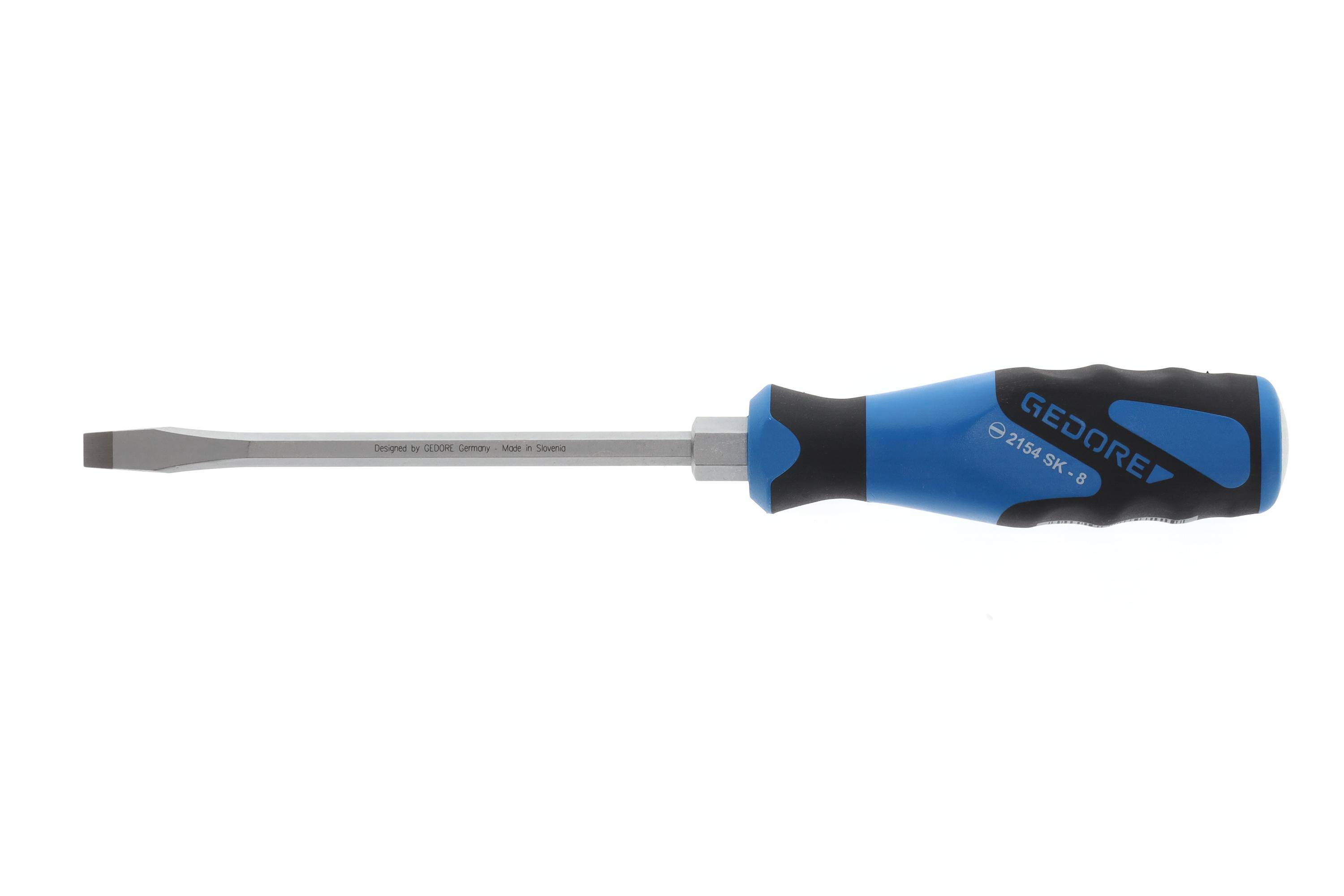 GEDORE 2154SK 8 3K-Schraubendreher mit Schlagkappe Schlitz 8 mm